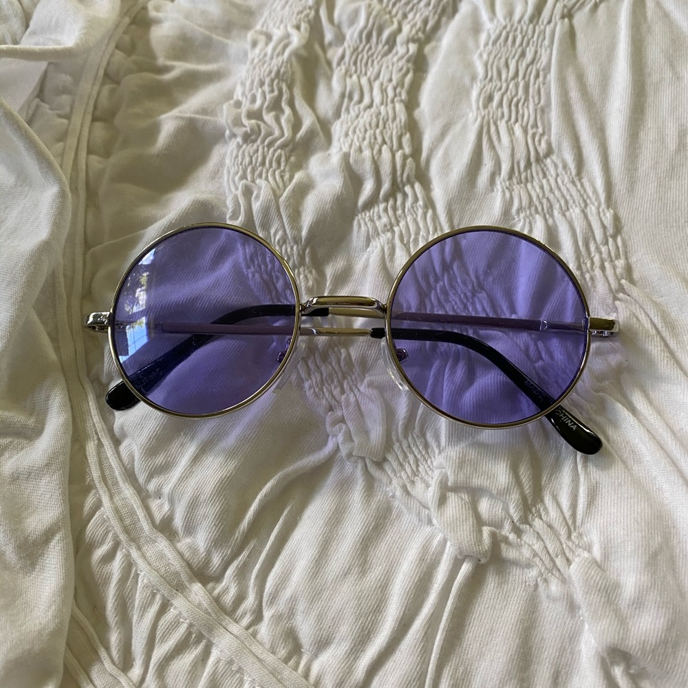 60s Blue Circle Sunglasses